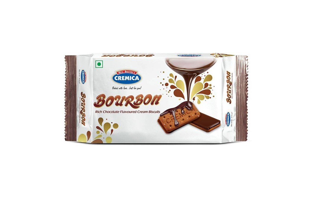 Cremica Bourbon, Rich Chocolate Flavoured Cream Biscuits   Pack  100 grams